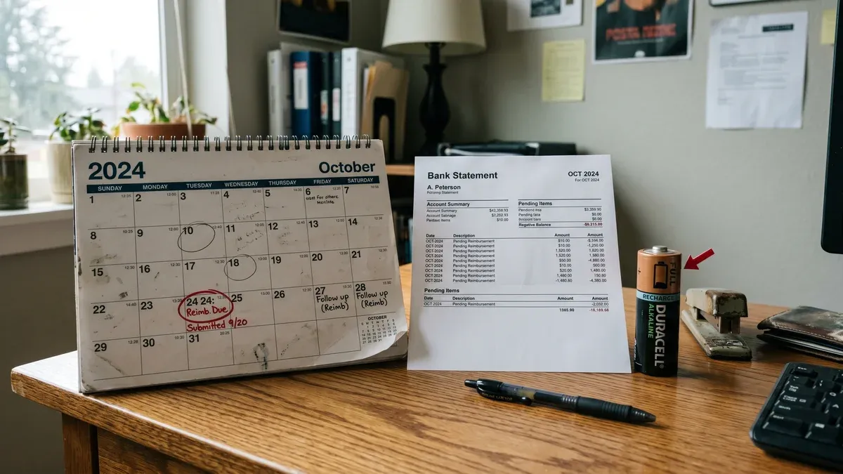 Calendar cu termene marcate și calculator pe birou, context financiar administrativ