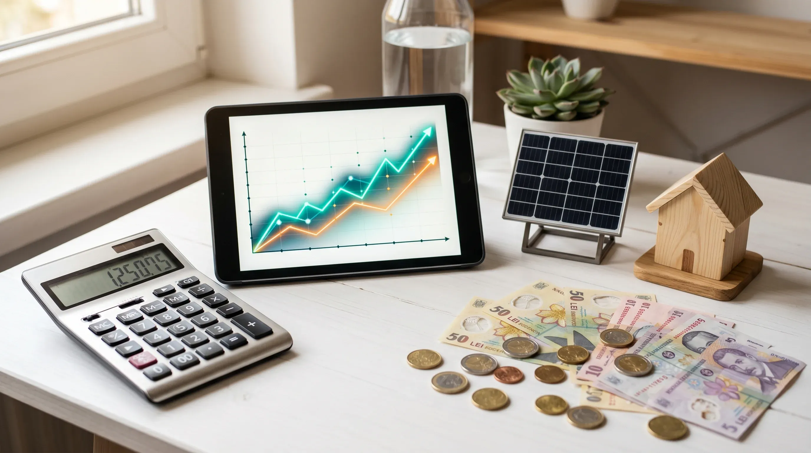 Calculator și grafic economii pentru investiția în panouri fotovoltaice