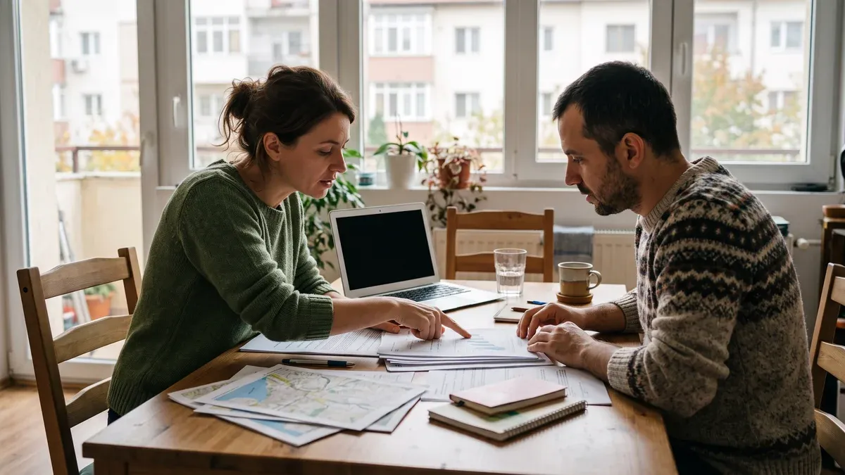 Consultant și proprietar analizând împreună documentele unui dosar de finanțare